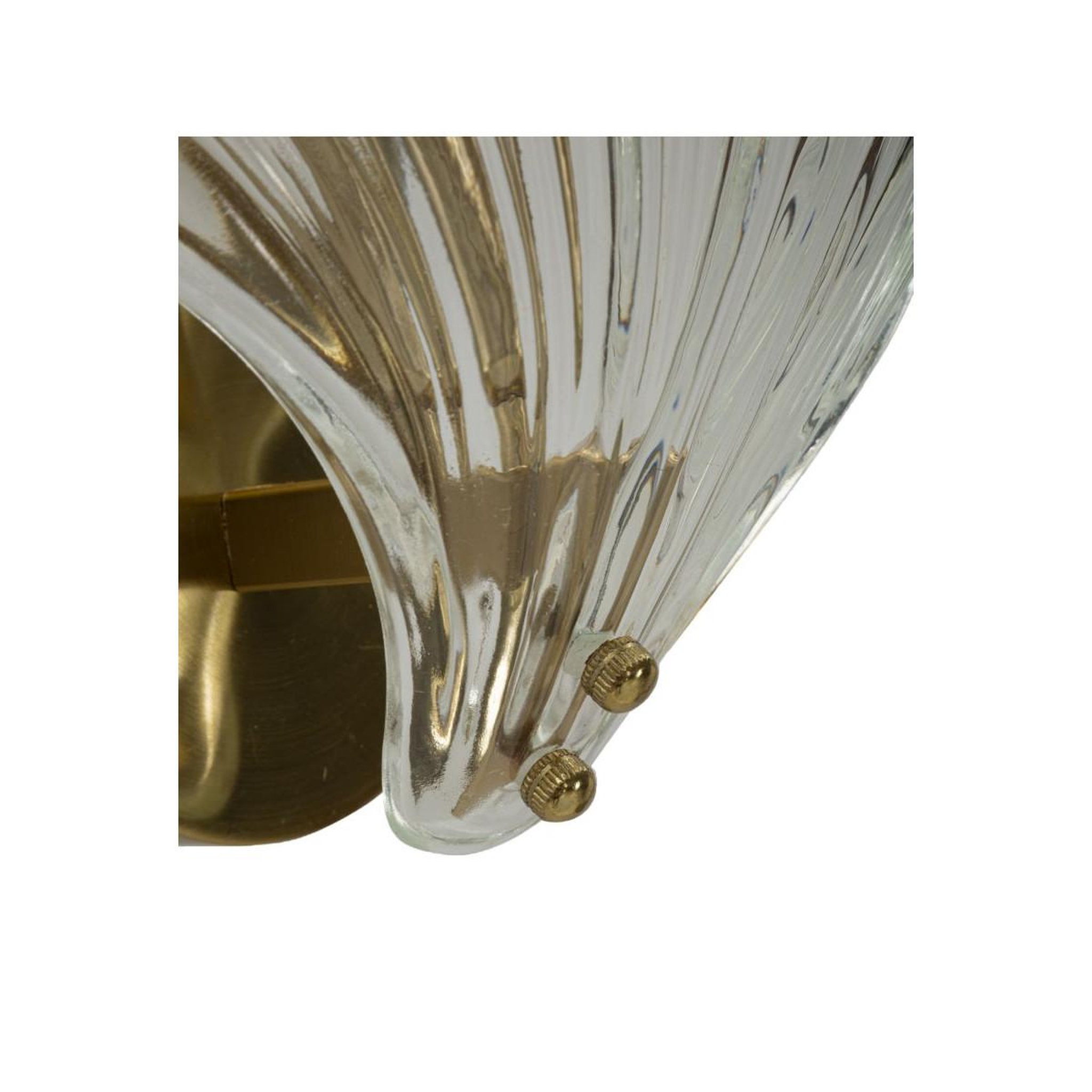 Voir la diapositive 5 : Paris Prix Applique murale en verre  coquillage  22cm transparent