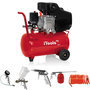 Voir la diapositive 1 : iTools Compresseur d'air 24L 8 bar 2CV 1.5KW 115 PSI + Kit Air comprimé 5 Pièces ITOOLS