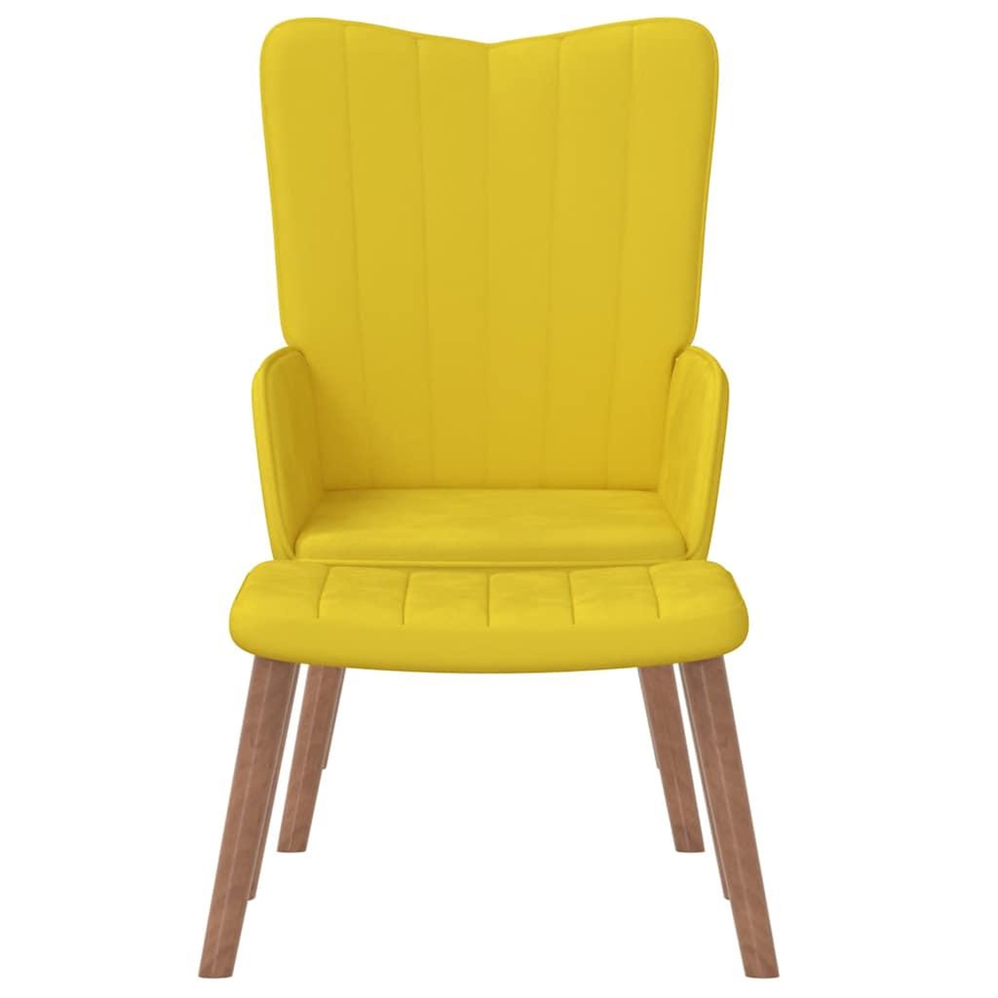 Voir la diapositive 3 : VIDAXL Chaise de relaxation avec repose-pied Jaune moutarde Velours
