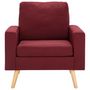 Voir la diapositive 3 : VIDAXL Fauteuil Rouge bordeaux Tissu