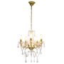 Voir la diapositive 2 : VIDAXL Lustre avec perles de cristal Dore Rond 5 x E14