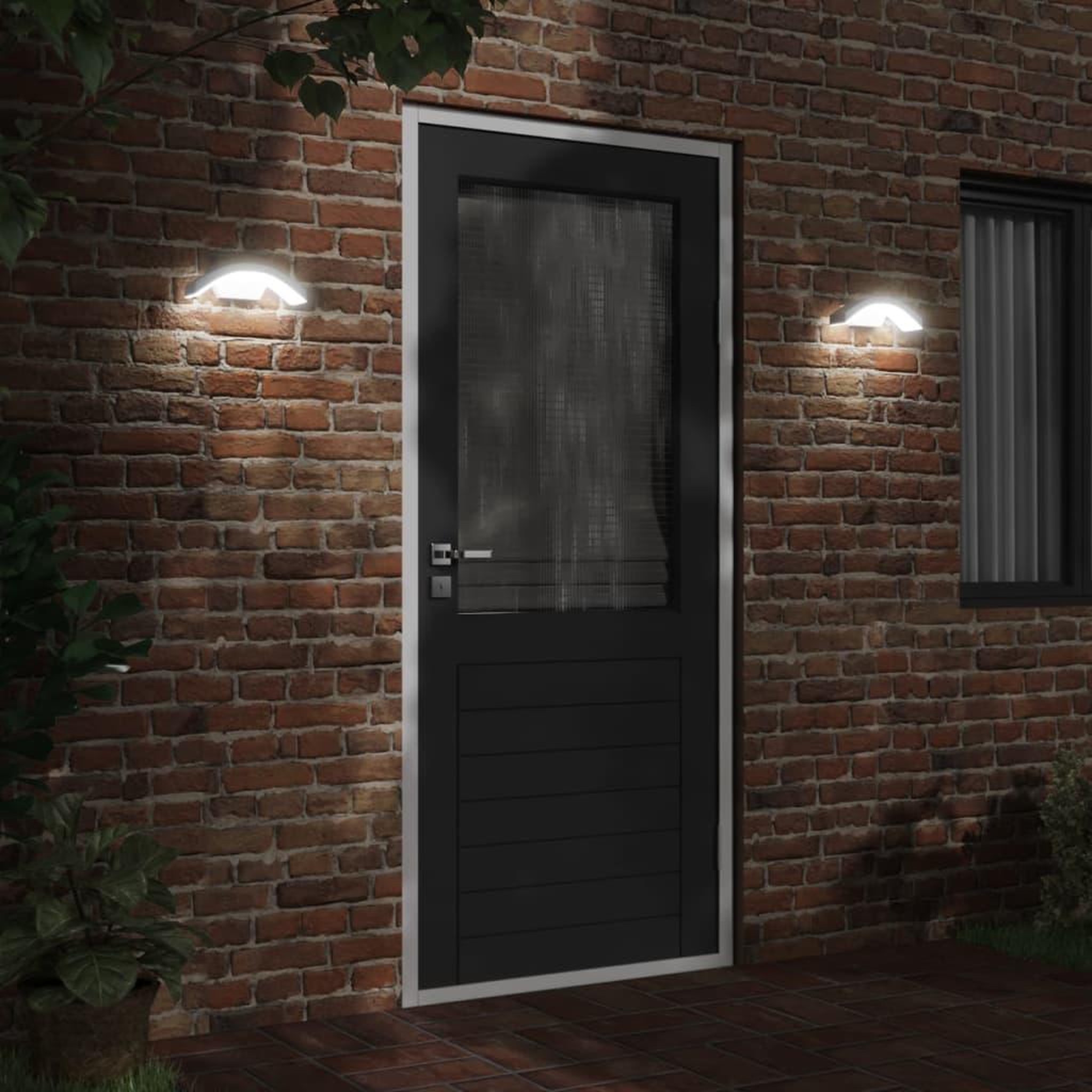 Voir la diapositive 3 : VIDAXL Appliques murales LED d'exterieur 2 pcs blanc