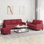 Voir la diapositive 1 : VIDAXL Ensemble de canapes 3 pcs et coussins Rouge bordeaux Similicuir