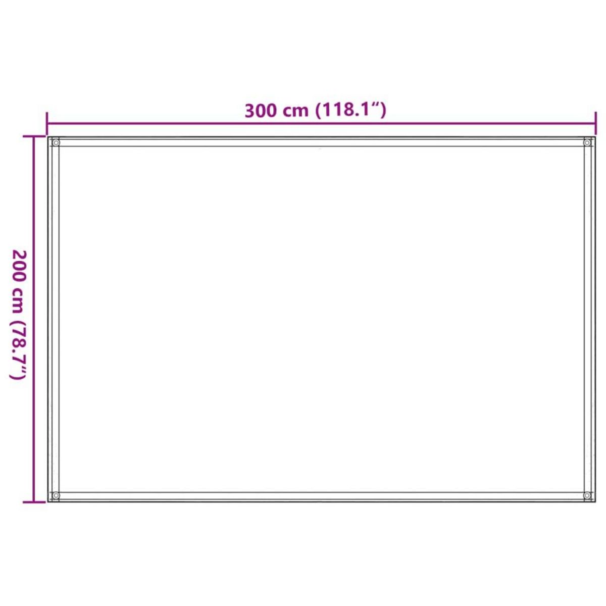 VIDAXL Tapis de tente 200x300 cm Anthracite et blanc