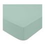 Voir la diapositive 3 : DOMIVA DOMIVA Lot 2 Draps housse Uni - Jersey - oeko-Tex - Blanc/Vert de gris - 70 x 140 cm