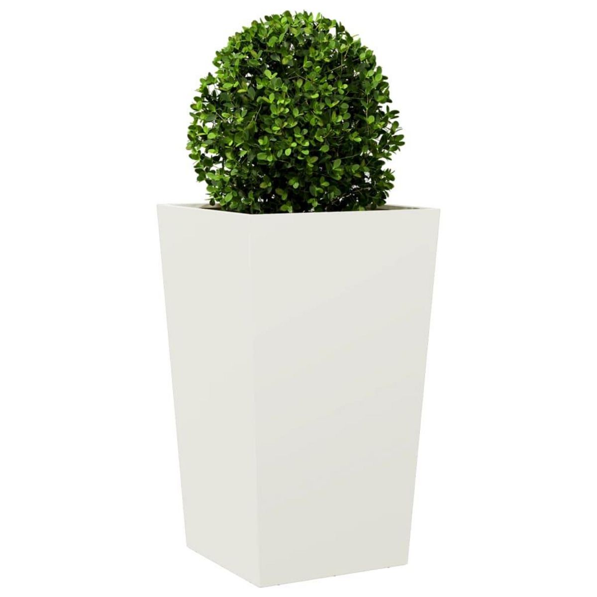 VIDAXL Jardiniere blanc 45x45x75 cm acier