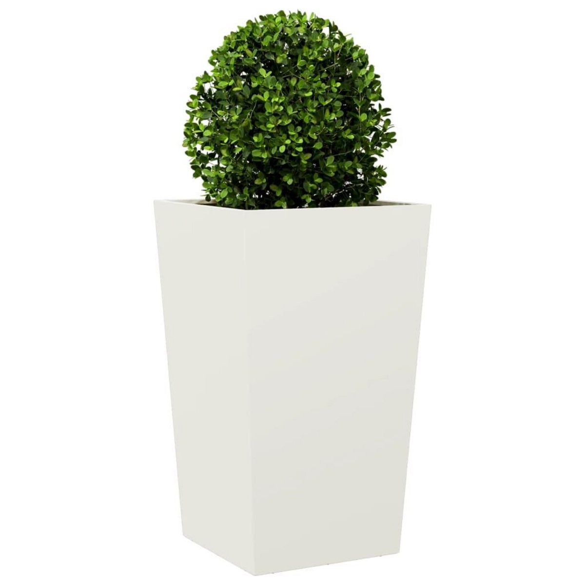 VIDAXL Jardiniere blanc 45x45x75 cm acier