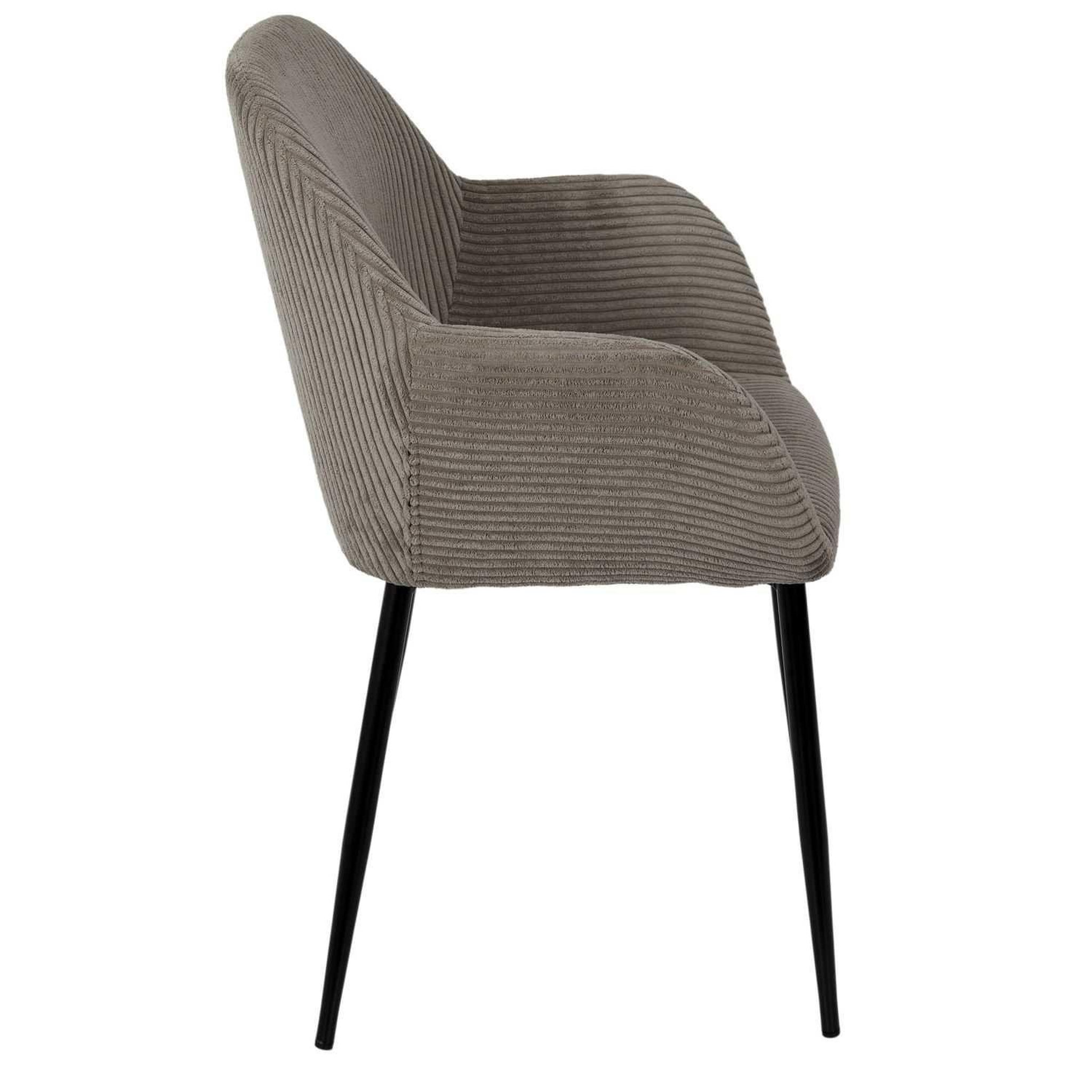 Voir la diapositive 4 : The Home Deco Factory Lot de 2 fauteuils en tissu côtelé DRAMMEN