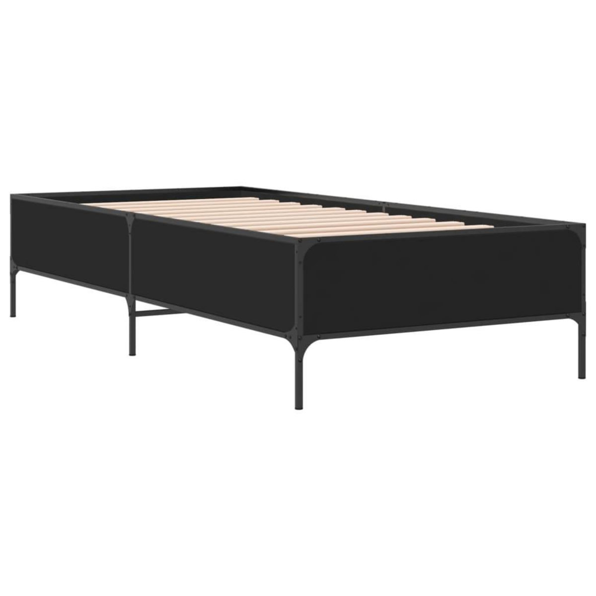 VIDAXL Cadre de lit sans matelas noir 100x200 cm