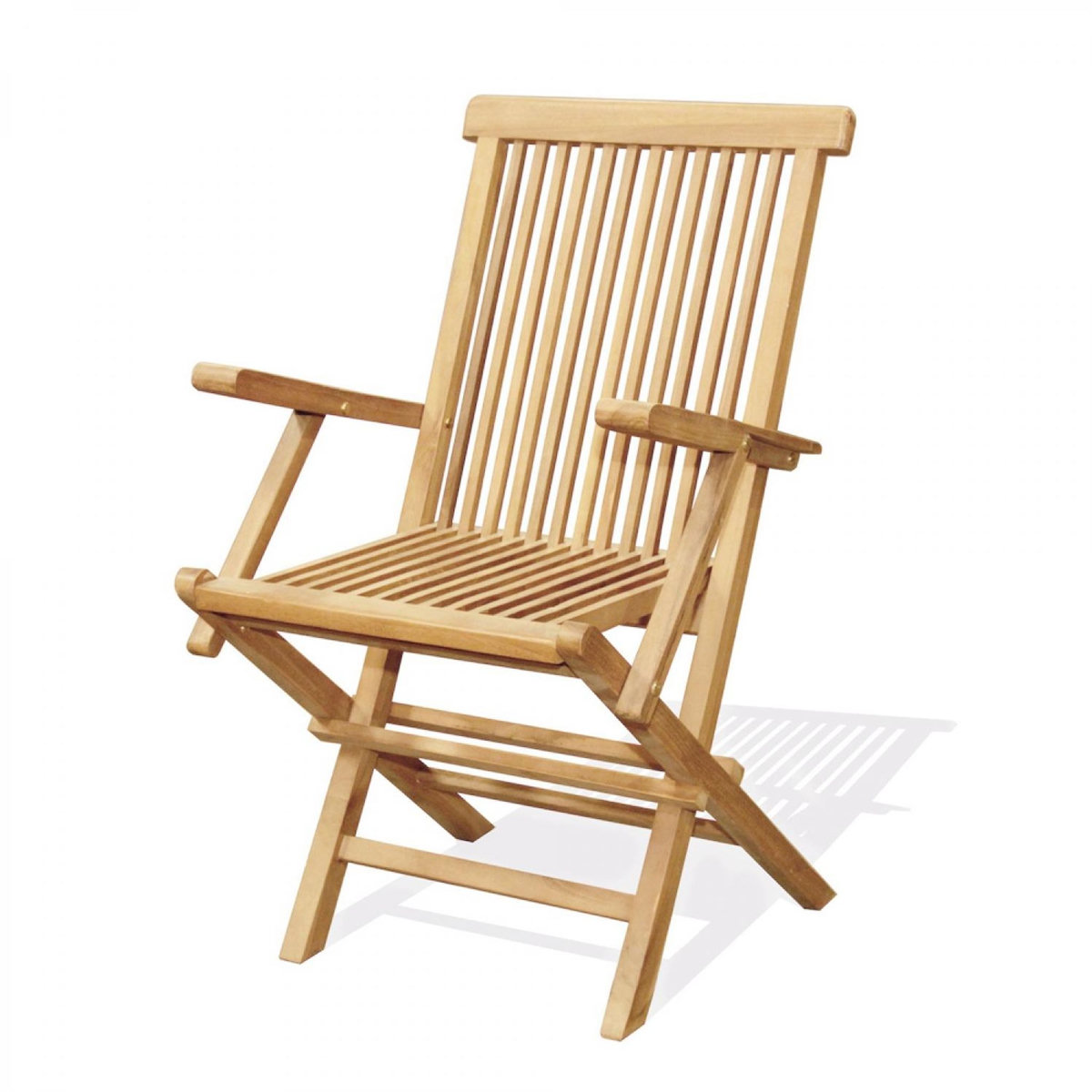 CONCEPT USINE Salon de jardin Teck 12 places Table ovale 8 chaises 2 fauteuils KAJANG