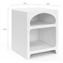 Voir la diapositive 4 : ID MARKET Lot de 2 tables de chevets organiques ALESIA bois blanc 2 niches