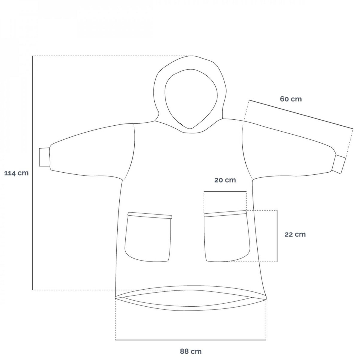 VIVEZEN Sweat plaid à capuche, couverture, pull - Flanelle - Adulte - Gris