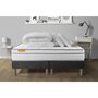 Voir la diapositive 6 : SEPTNUITS Pack matelas + double sommiers gris  Memo Luxe Ressorts ensachés + mémoire de forme 5 zones de confort