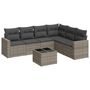 Voir la diapositive 2 : VIDAXL Salon de jardin avec coussins 7 pcs gris resine tressee