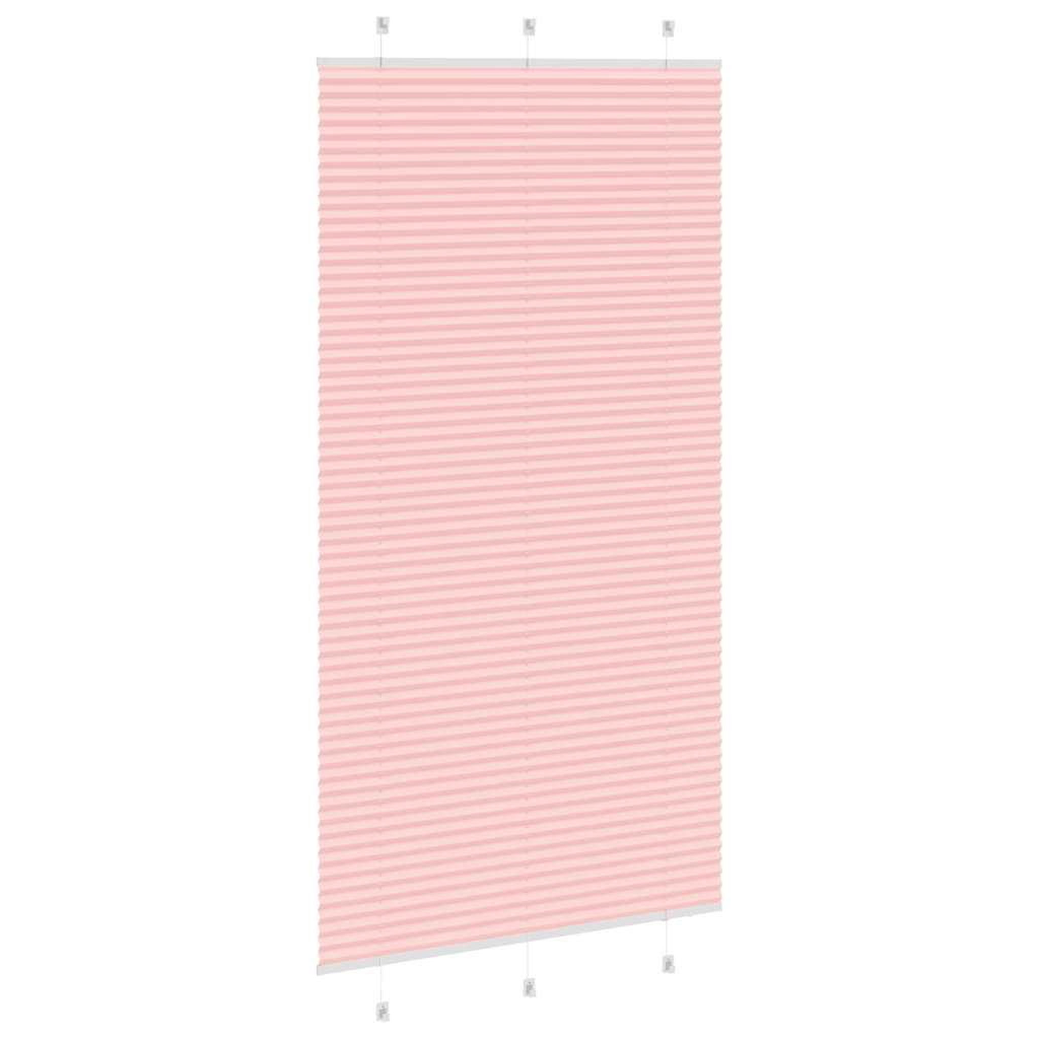 Voir la diapositive 4 : VIDAXL Store plisse rose 105x200 cm largeur du tissu 104,4cm polyester