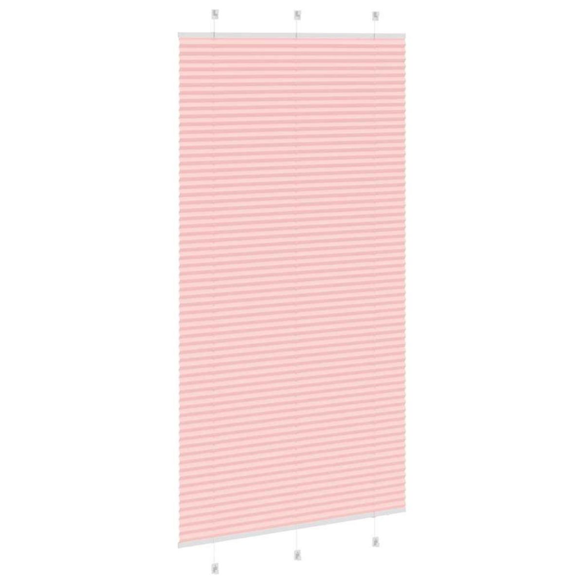 VIDAXL Store plisse rose 105x200 cm largeur du tissu 104,4cm polyester