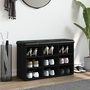 Voir la diapositive 3 : VIDAXL Banc a chaussures noir 82x32x50 cm bois d'ingenierie