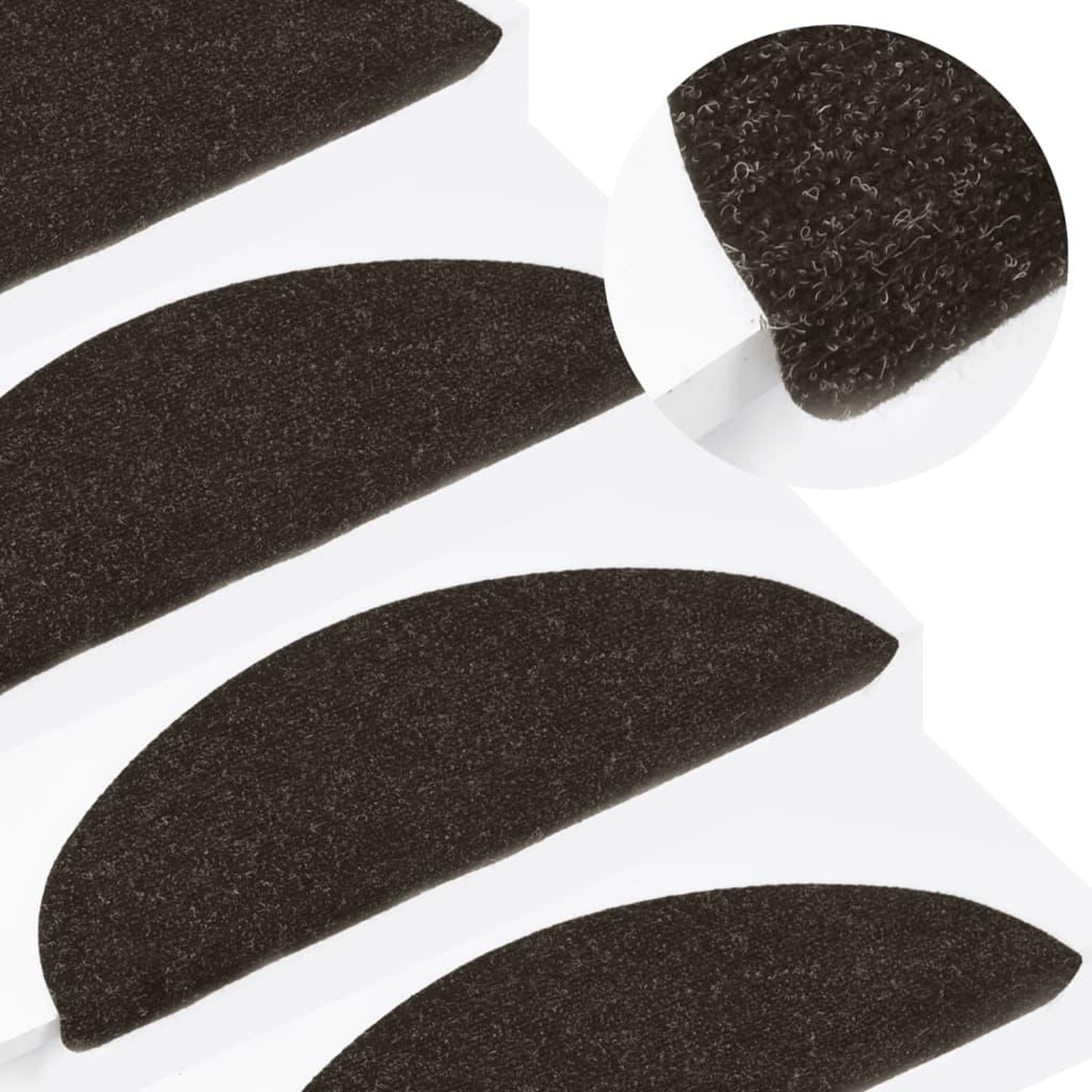 Voir la diapositive 1 : VIDAXL Tapis d'escalier auto-adhesifs 10 pcs anthracite 56x17x3 cm