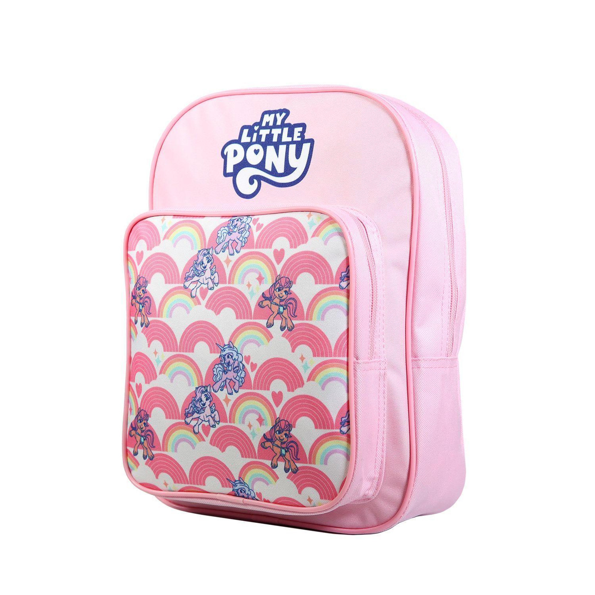 Voir la diapositive 2 : Bagtrotter BAGTROTTER Sac à dos 31 cm avec poche maternelle  My Little Pony Arc en ciel Rose