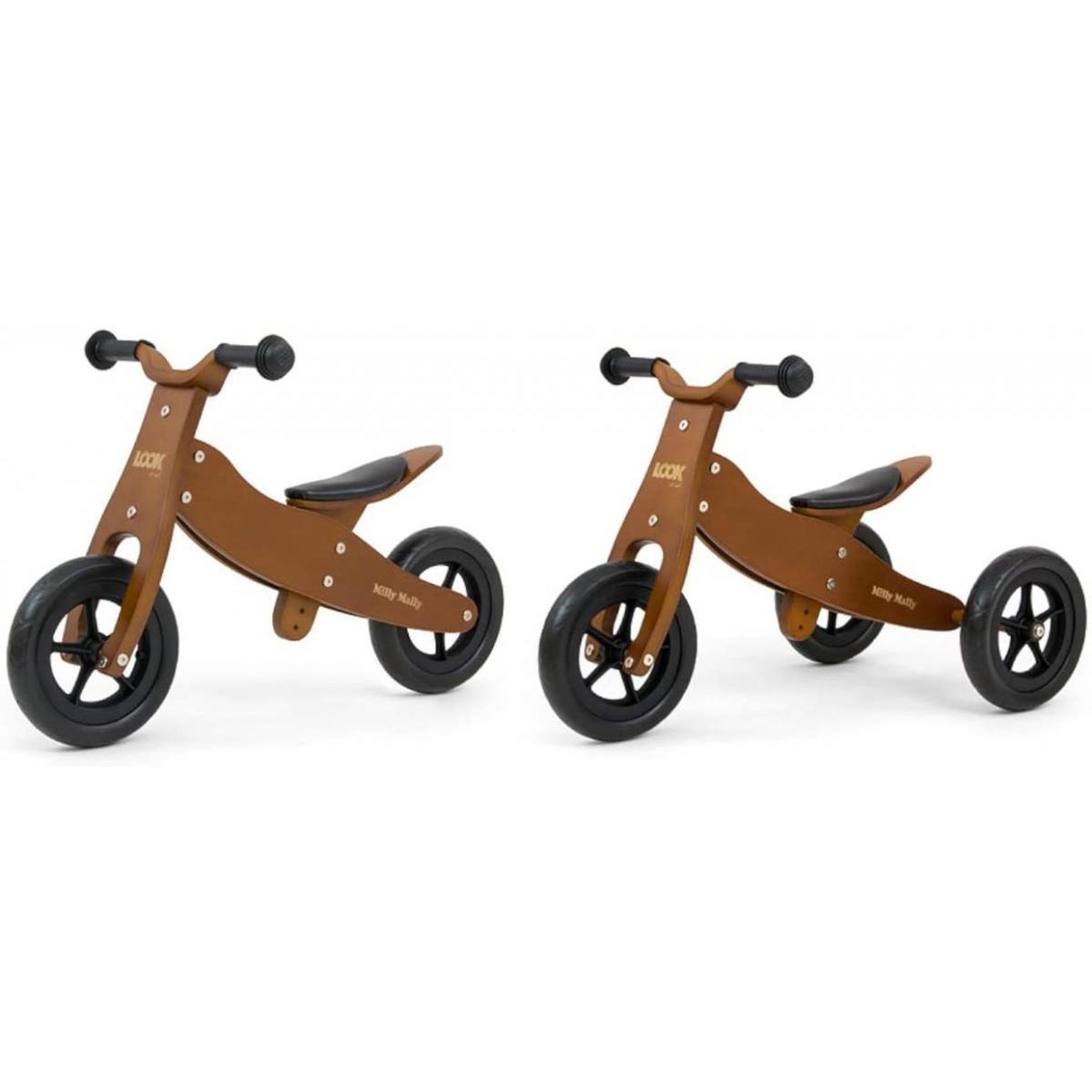 Voir la diapositive 2 : MILLY MALLY Ride On 2en1 Look Dark Natural
