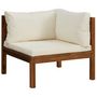 Voir la diapositive 3 : VIDAXL Salon de jardin 6 pcs avec coussin creme Bois d'acacia solide