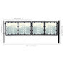 Voir la diapositive 5 : VIDAXL Portail simple de cloture Noir 300x125 cm