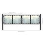 Voir la diapositive 5 : VIDAXL Portail simple de cloture Noir 300x125 cm