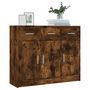 Voir la diapositive 3 : VIDAXL Buffet chene fume 91x28x75 cm bois d'ingenierie