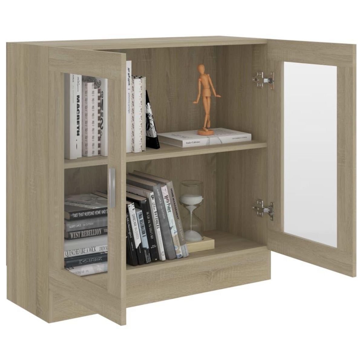 VIDAXL Armoire a vitrine Chene sonoma 82,5x30,5x80cm Bois d'ingenierie