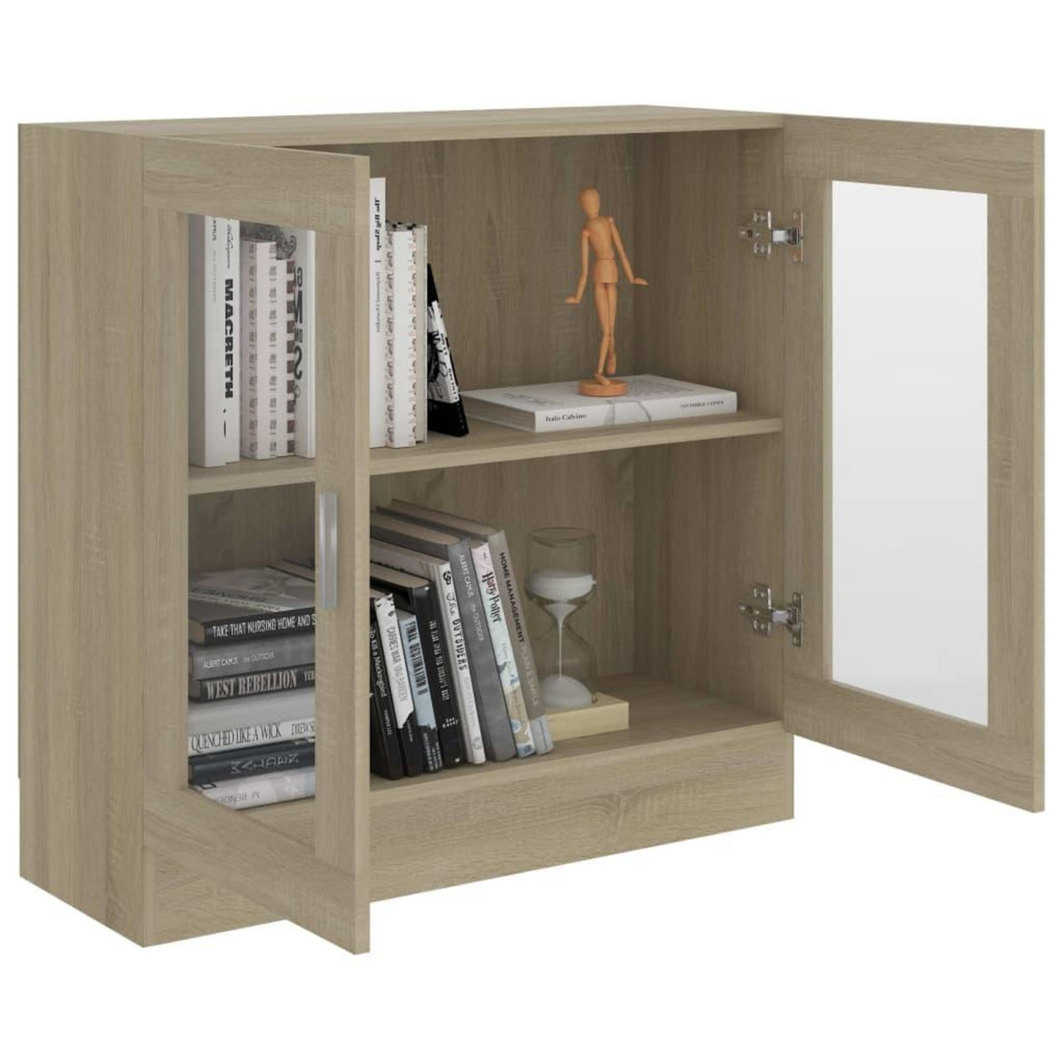 VIDAXL Armoire a vitrine Chene sonoma 82,5x30,5x80cm Bois d'ingenierie