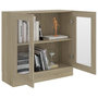 Voir la diapositive 4 : VIDAXL Armoire a vitrine Chene sonoma 82,5x30,5x80cm Bois d'ingenierie