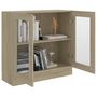 Voir la diapositive 4 : VIDAXL Armoire a vitrine Chene sonoma 82,5x30,5x80cm Bois d'ingenierie