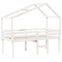 Voir la diapositive 3 : VIDAXL Lit haut sans matelas blanc 80x200 cm bois de pin massif
