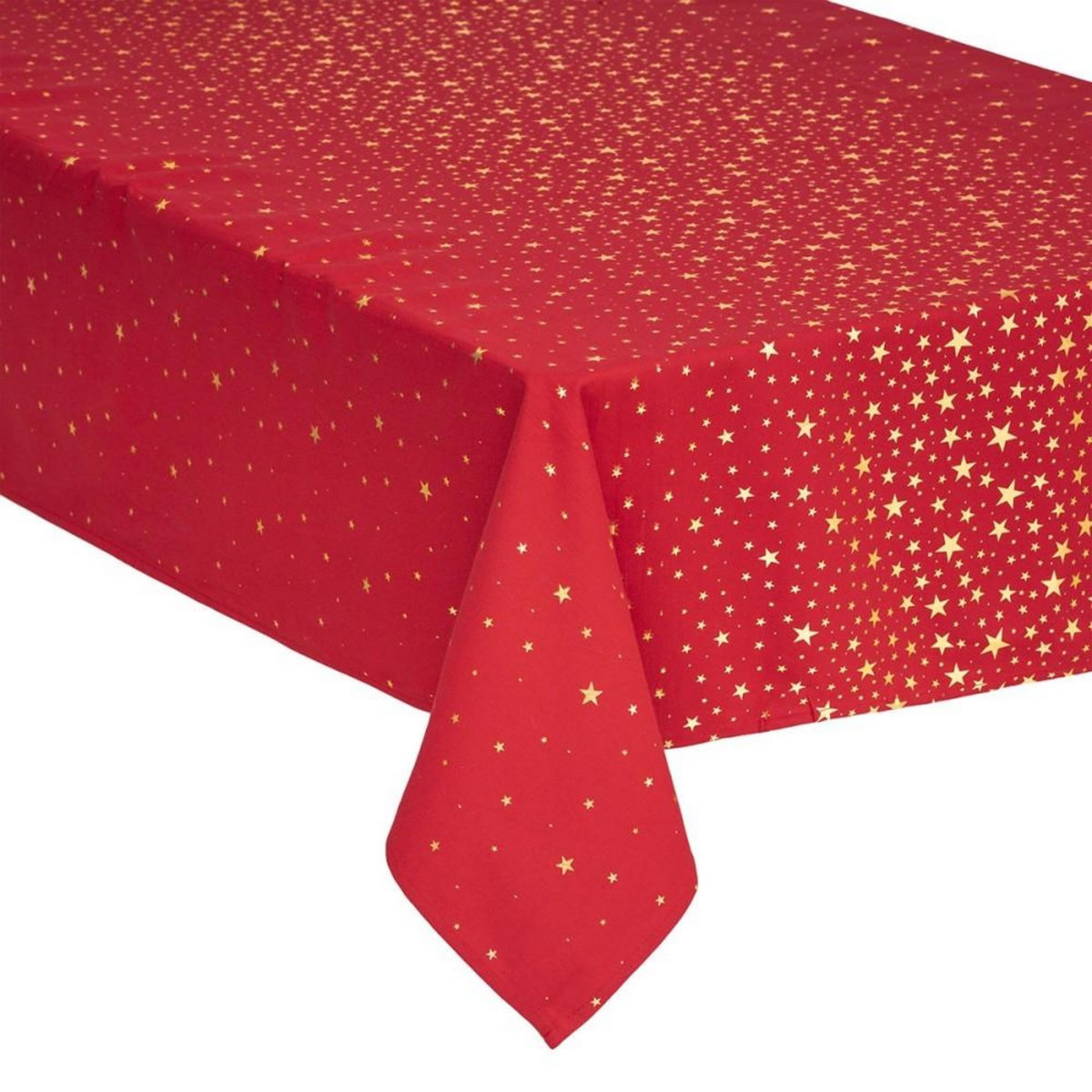 ATMOSPHERA Nappe 140x240 cm Etoiles rouge et or coton