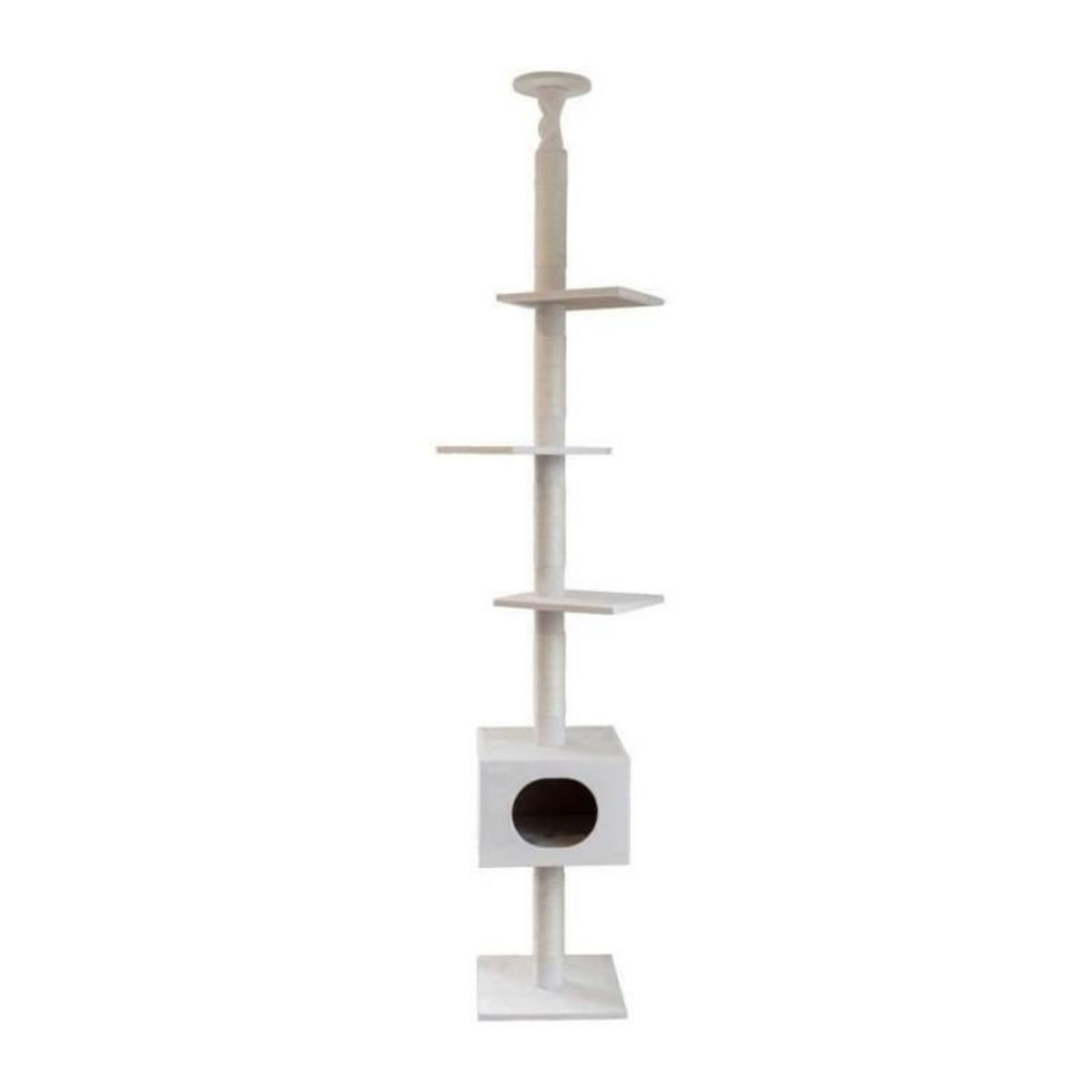 KERBL Arbre a chat - 38 x 38 x 240 a 260 cm - Ferdi - KERBL - Blanc - Sisal