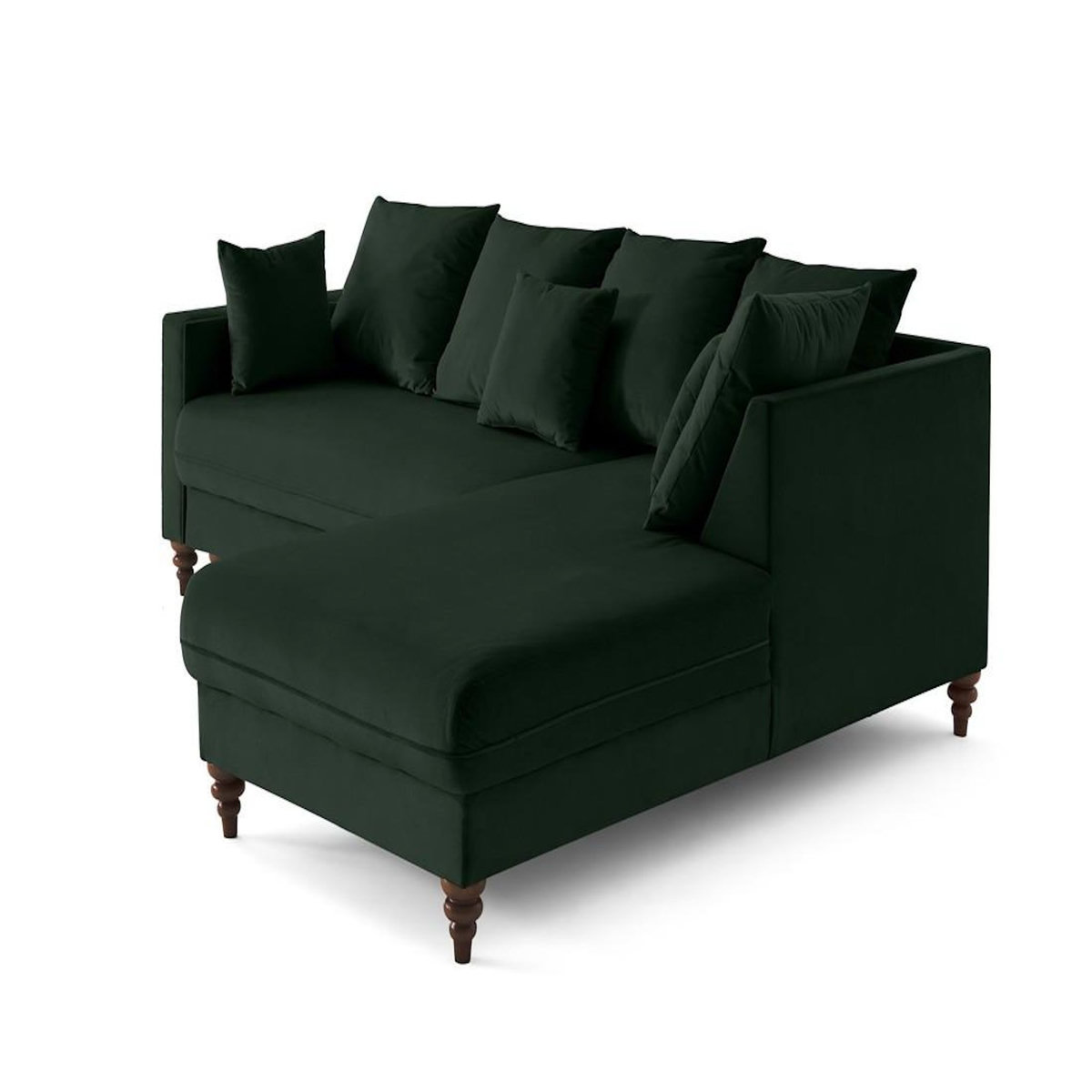 BEST MOBILIER Flamingo - canapé d'angle droit 4 places convertible en velours