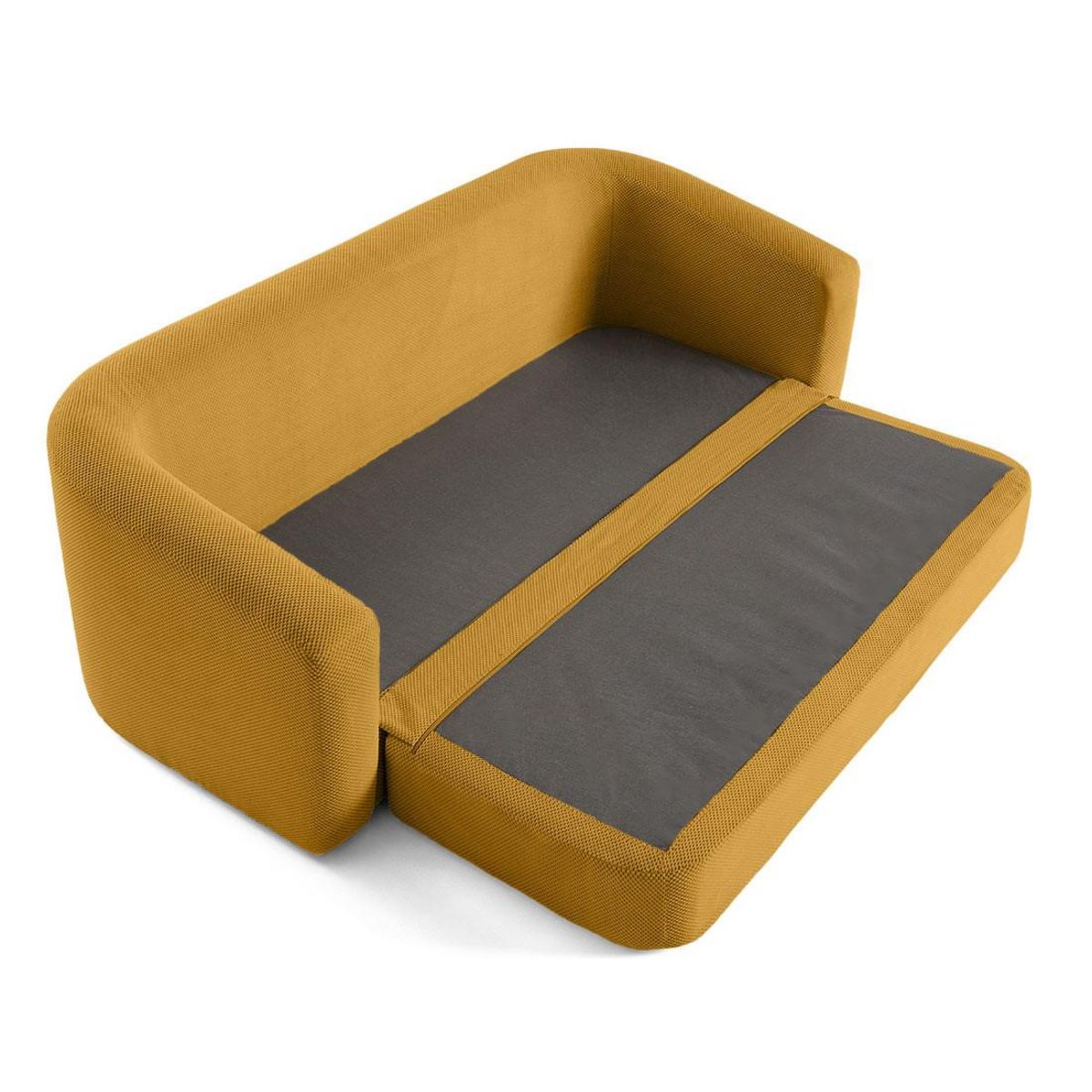 BEST MOBILIER Nuvia - canapé convertible déplimousse 3 places en velours texturé