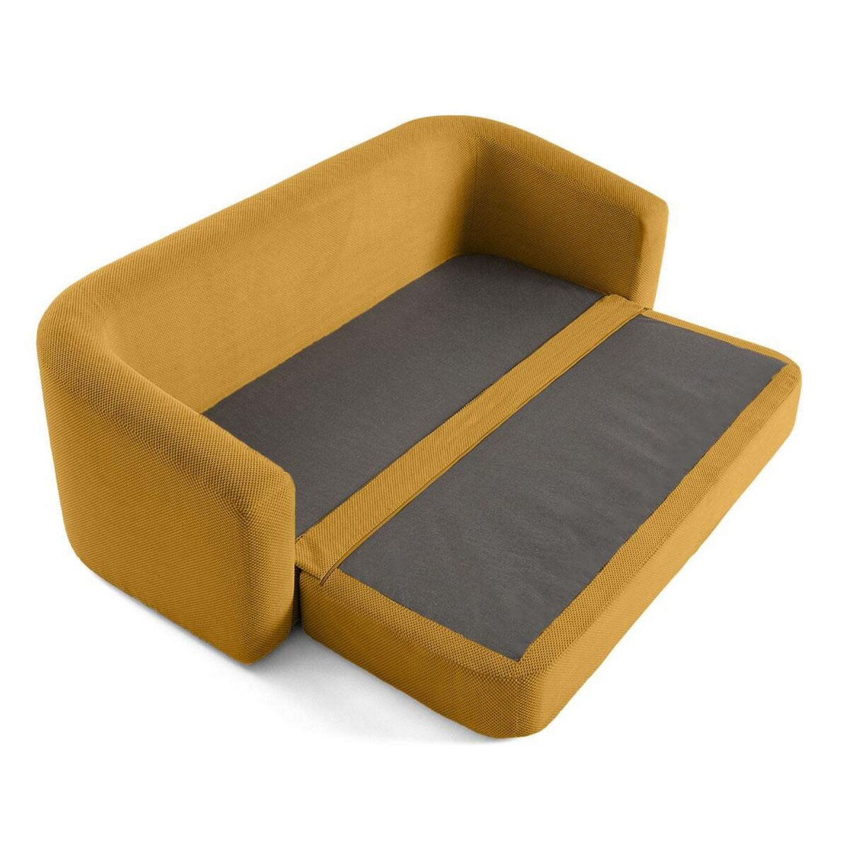 BEST MOBILIER Nuvia - canapé convertible déplimousse 3 places en velours texturé