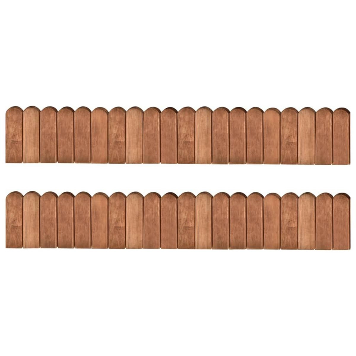 VIDAXL Rouleaux de bordure 2 pcs 120 cm bois de pin impregne