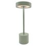 Voir la diapositive 1 : Lumisky Lampe de table sans fil touch LED ROBY Vert olive Aluminium H30cm