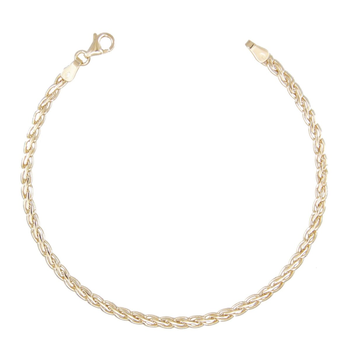 L'ATELIER D'AZUR Bracelet Or Jaune Maille Palmier  Plate  - Femme