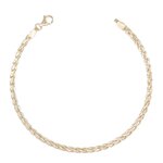 L'ATELIER D'AZUR Bracelet Or Jaune Maille Palmier  Plate  - Femme