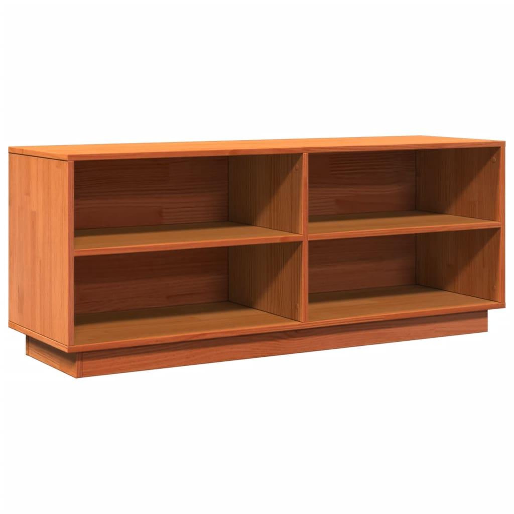 Voir la diapositive 2 : VIDAXL Armoire a chaussures cire marron 110x34x45 cm bois pin massif