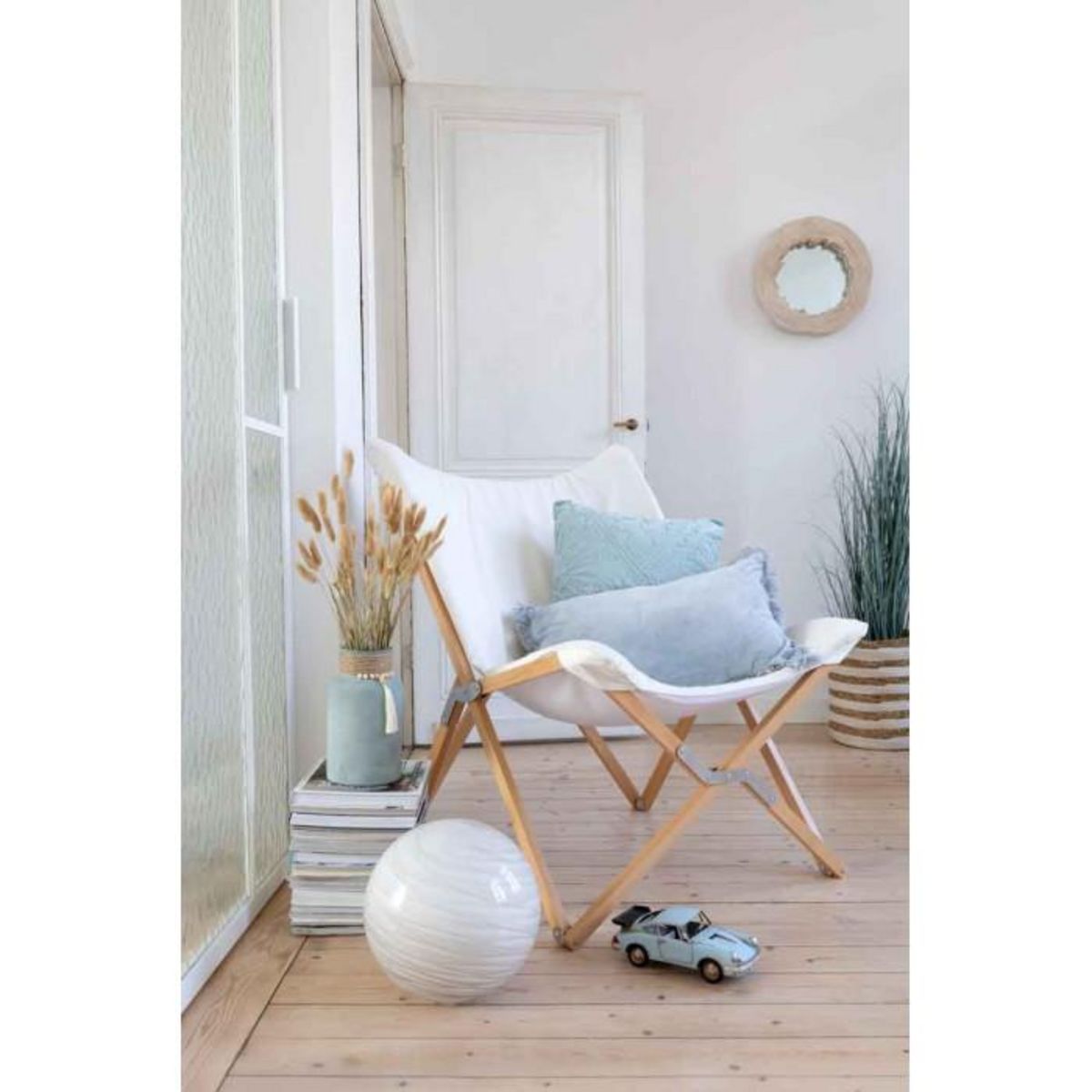 Paris Prix Coussin Déco  Franges Velours  35x55cm Gris Bleu