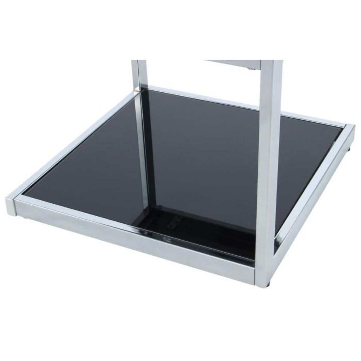 Paris Prix Table d'Appoint  Cubo  52cm Noir & Chrome