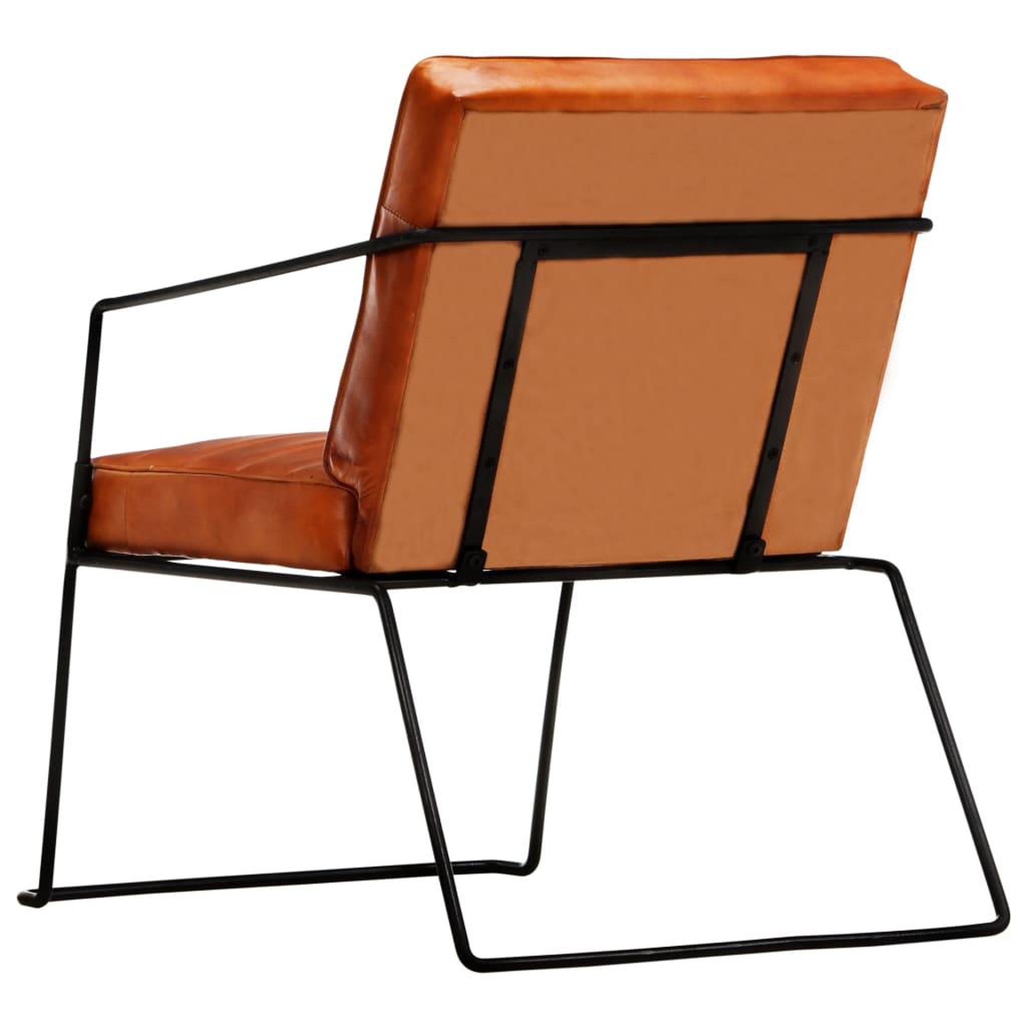 Voir la diapositive 4 : VIDAXL Fauteuil Brun roux Cuir veritable