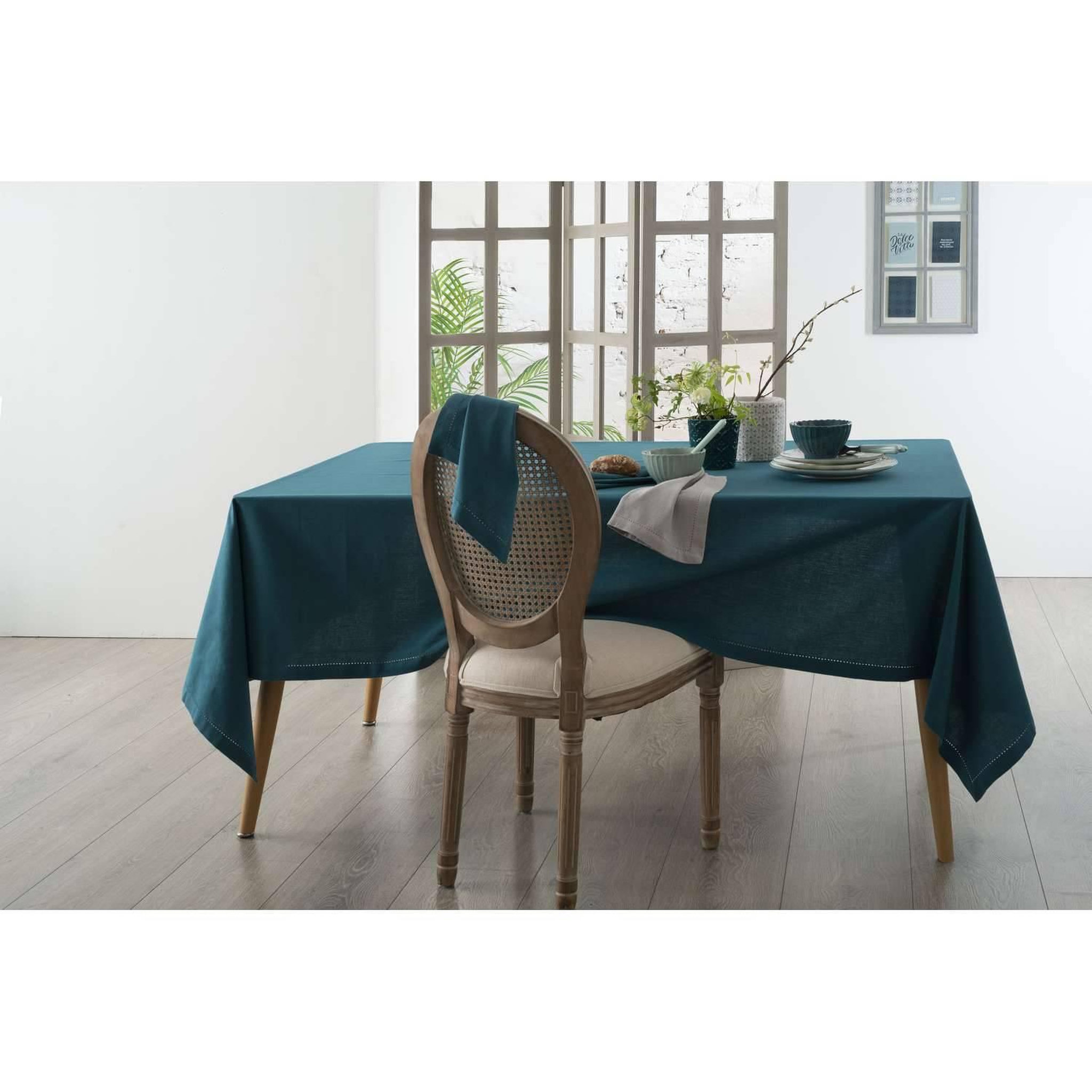 Voir la diapositive 2 : ATMOSPHERA Nappe rectangulaire Jane en coton