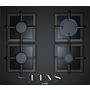 Voir la diapositive 1 : BOSCH Table verre gaz 60cm noir semi-fleur de plan - ppp6a6b20