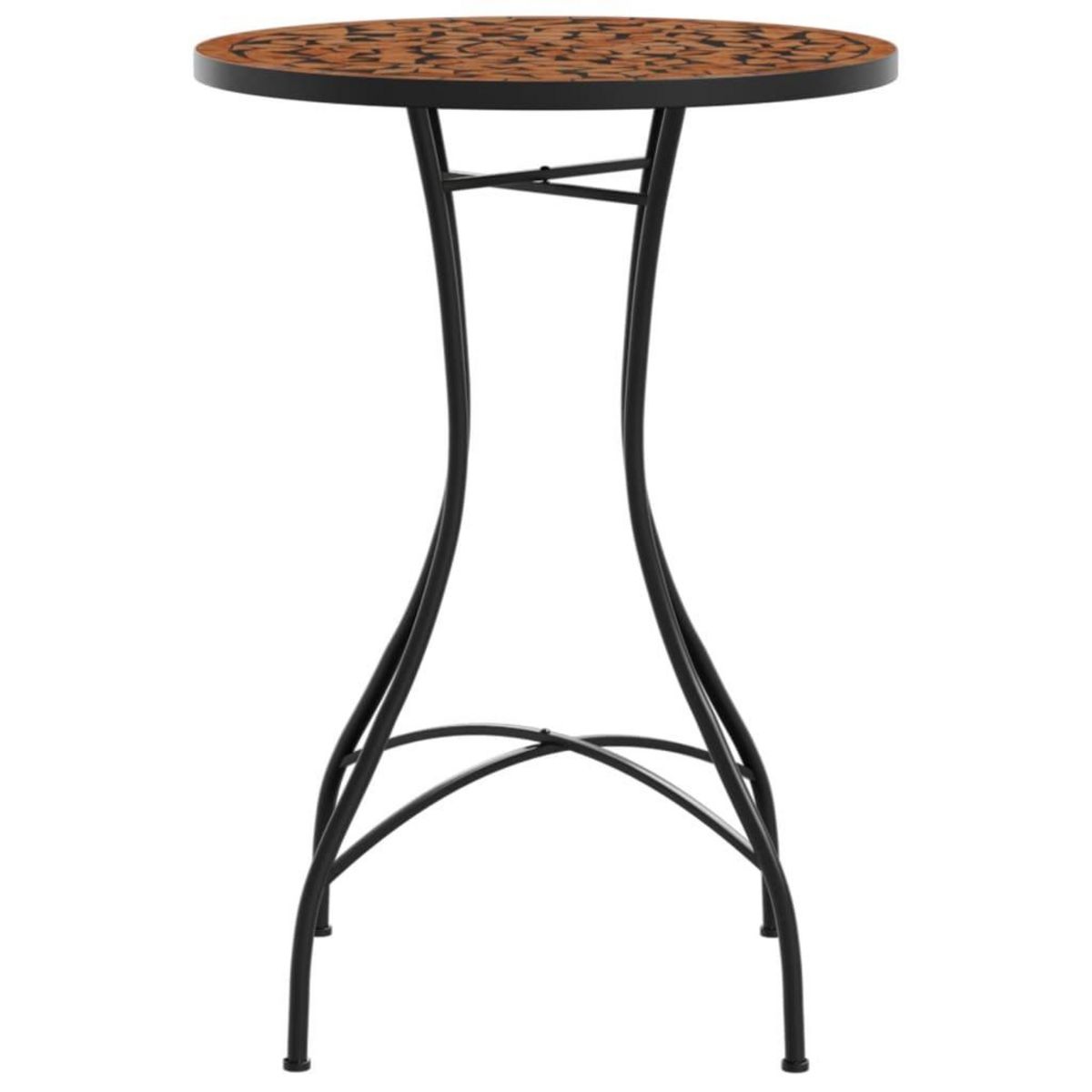 VIDAXL Table de bistro mosaïque terre cuite Ø50x70 cm ceramique