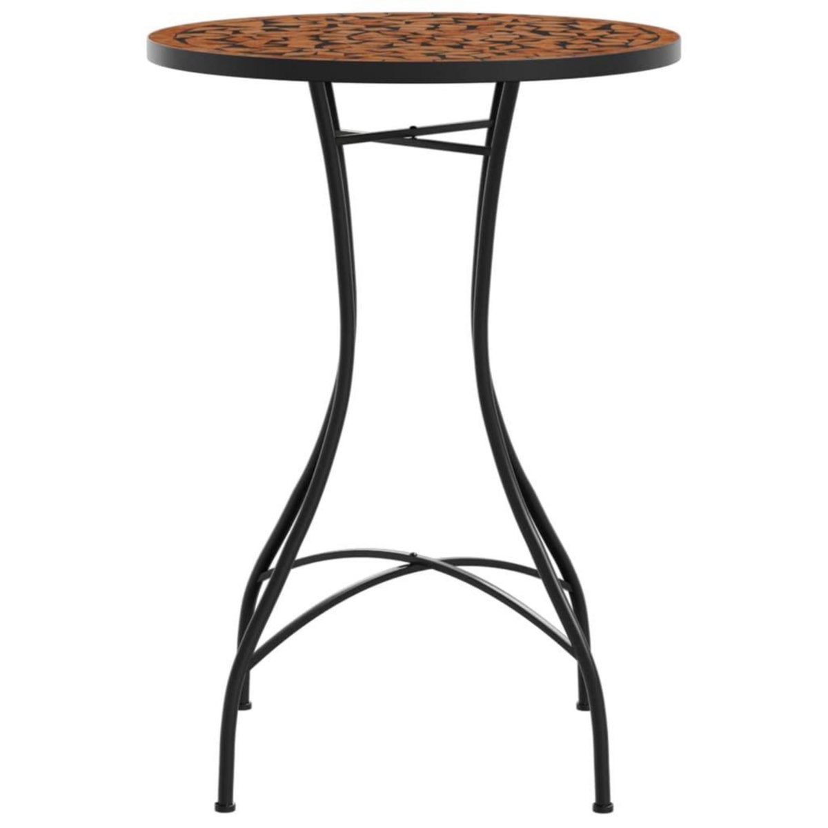 VIDAXL Table de bistro mosaïque terre cuite Ø50x70 cm ceramique
